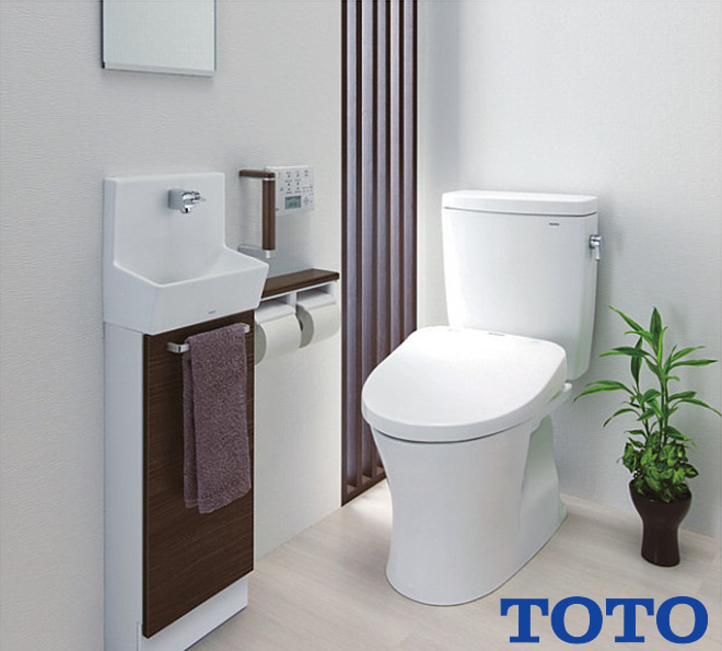 TOTO　ピュアレストQR+アプリコット便座