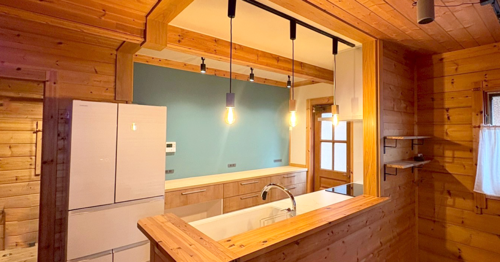 大野市　キッチンリフォーム　～ログハウス編～